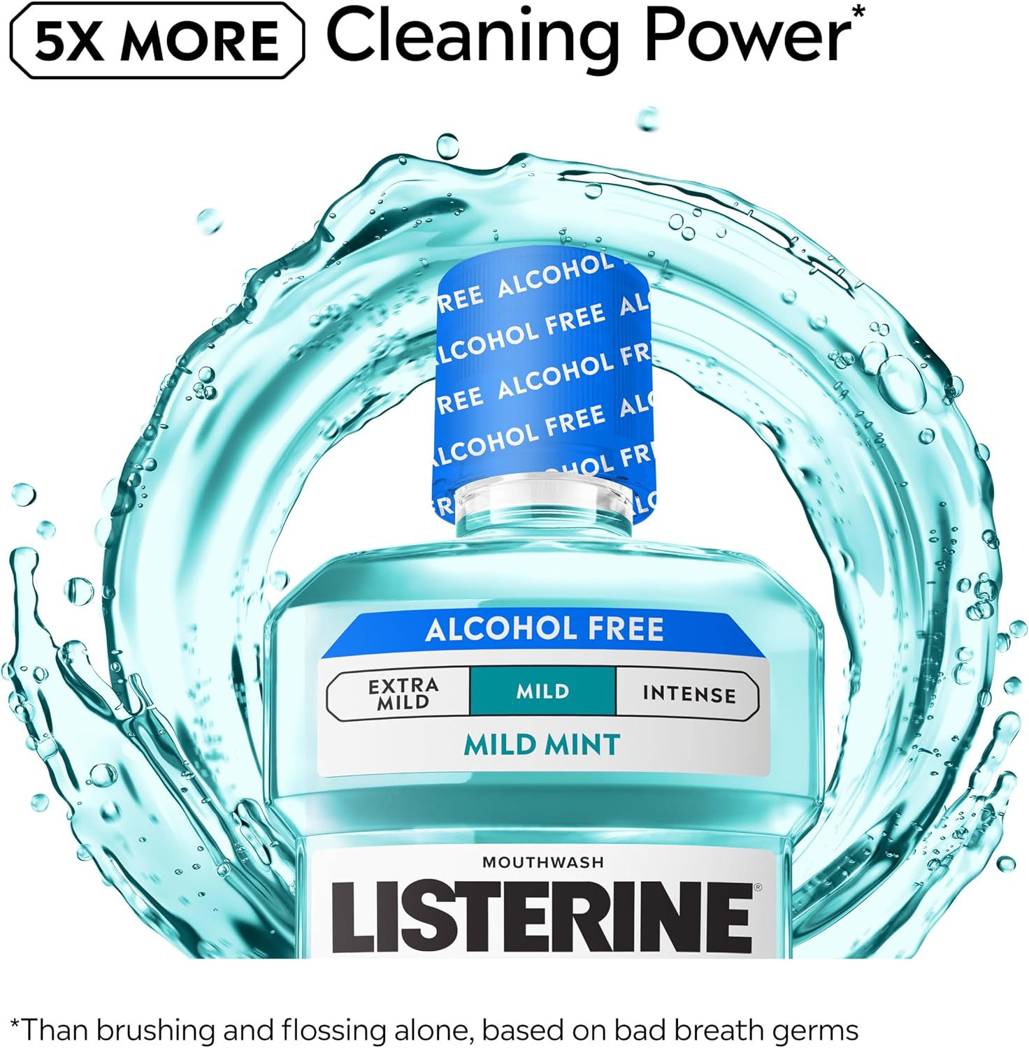 Detalle 2 de Listerine Alcohol-Free Mouthwash, 1L 🚰