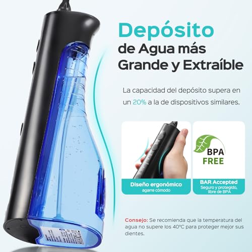 Thumbnail 6 de COSLUS Irrigador Dental Bucal Portátil con 4 Modos y 20 Intensidades | IPX7, 4 Boquillas