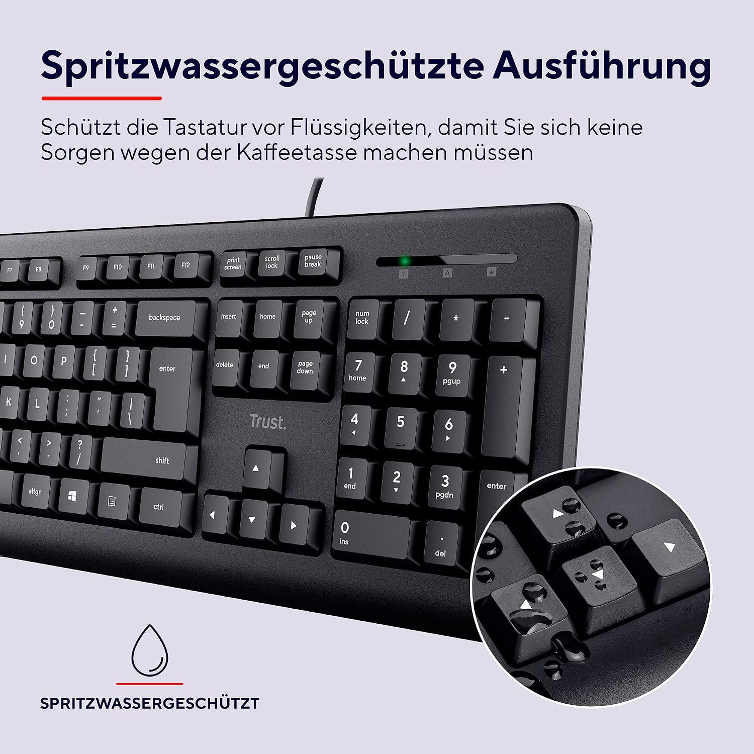 Detalle 2 de Trust Taro Tastatur‑ und Maus‑Set 180 cm USB