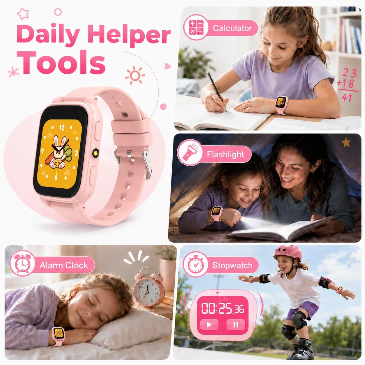 Thumbnail 6 de Smartwatch Bambini 1.83": Orologio educativo e fitness per ragazzi con 18 giochi, monitoraggio sonno e IP68