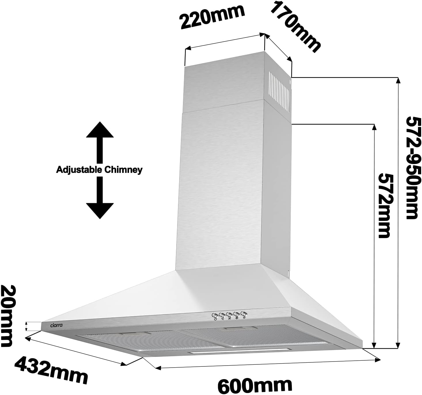 Thumbnail 4 de CIARRA CBCS6201 Campana extractora 60cm
