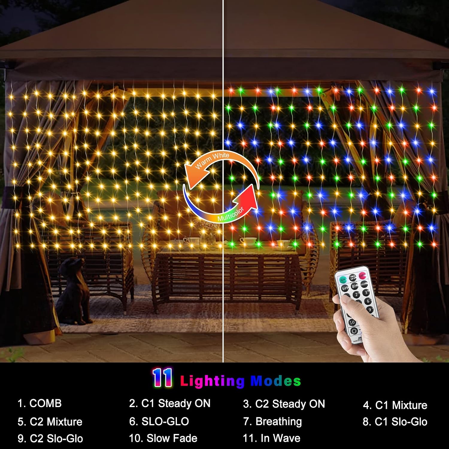 Thumbnail 1 de ZAIYW LED Curtain Lights, 20 ft