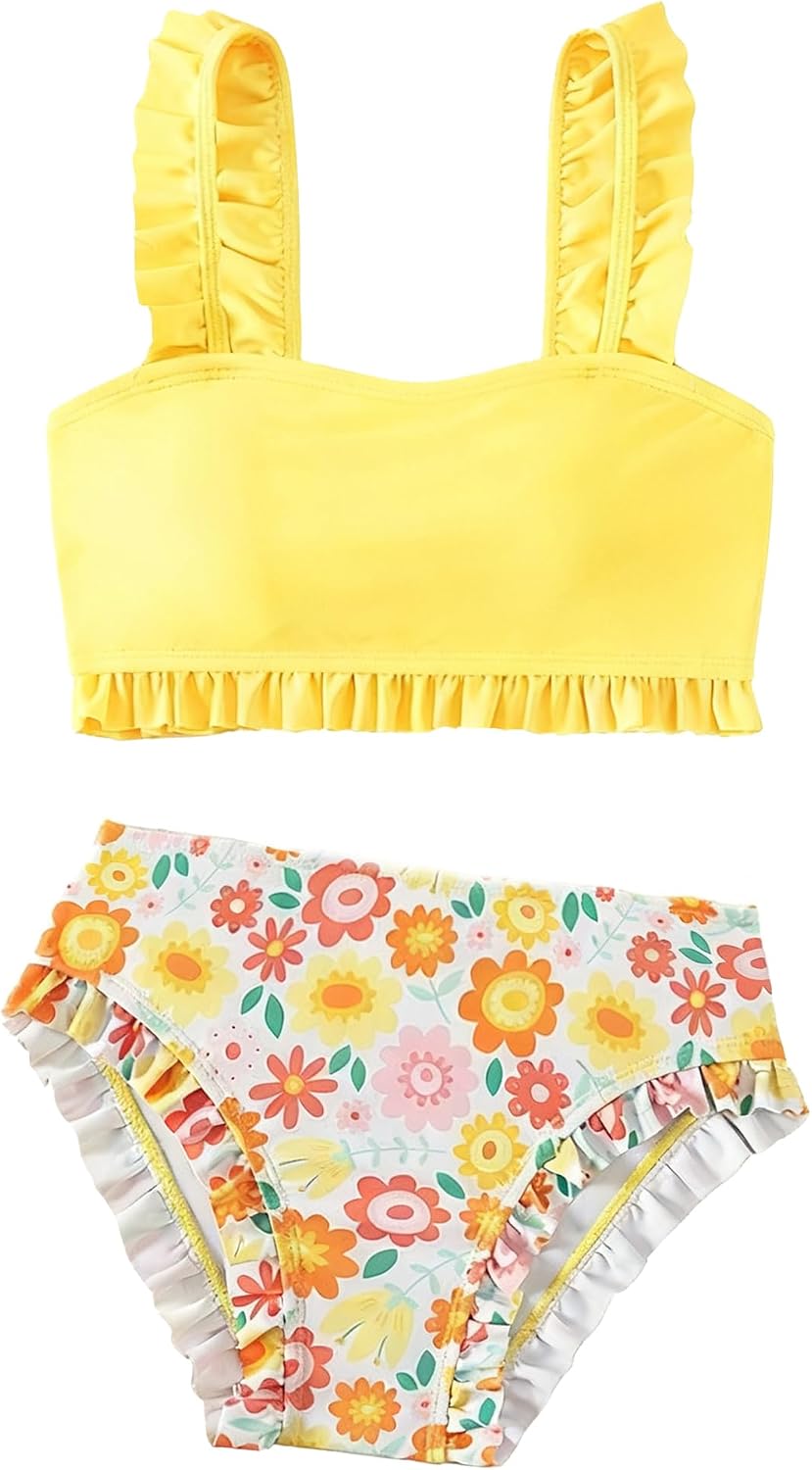Thumbnail 6 de Tween Girls Two-Piece Floral Print Bikini Set (Size 5–14) with Chest Pads