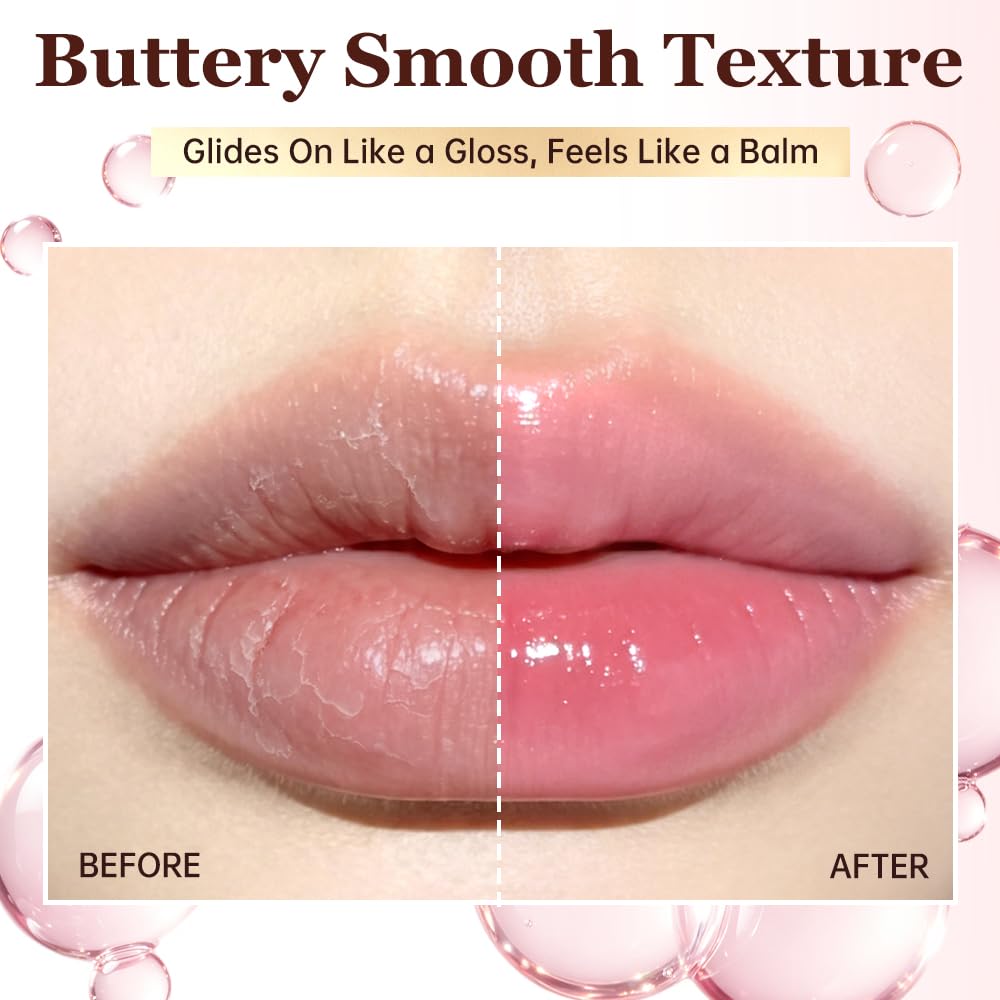 Thumbnail 5 de CATKIN Tinted Lip Balm Glitter Lip Stain Ultra Hydrating Lip Moisturizer in Venus - Peach Pink