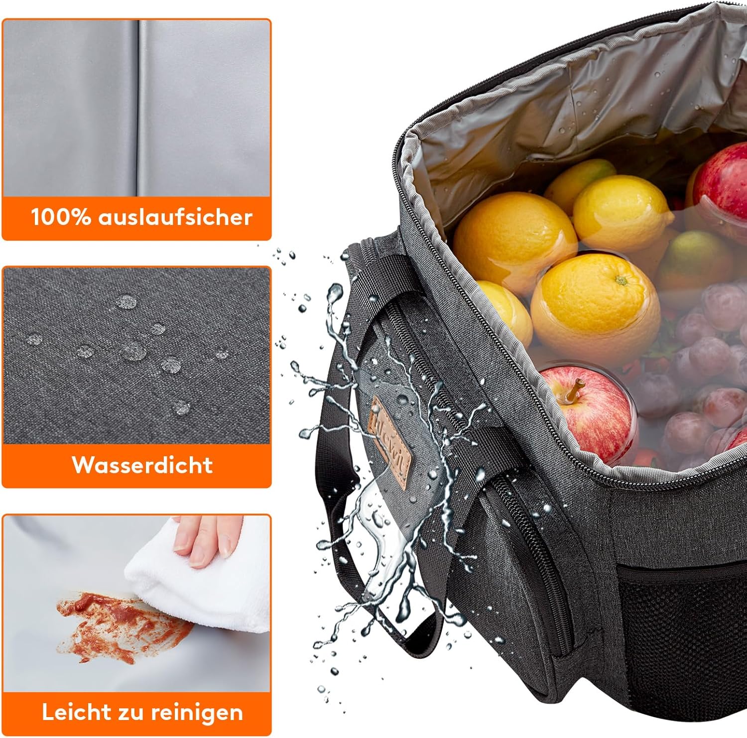 Thumbnail 4 de Lifewit 24L 40 Dosen Kühltasche klein – faltbar, wasserdicht & isoliert (dunkelgrau)