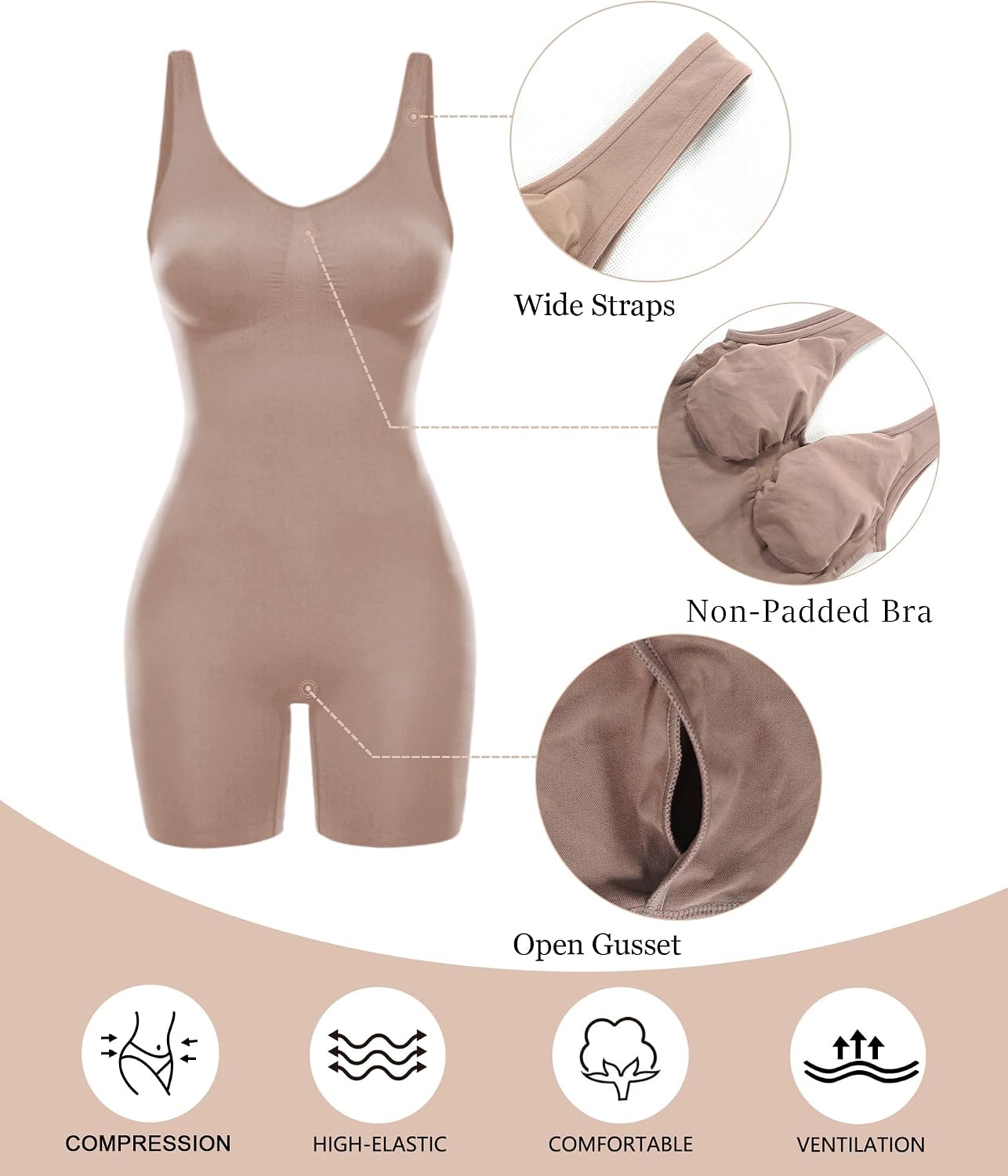 Thumbnail 4 de SHAPERX Bauchweg Body Shapewear für Frauen