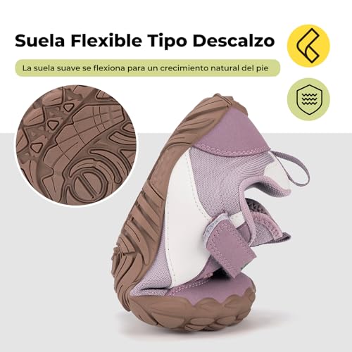 Thumbnail 6 de SAGUARO Zapatillas Barefoot para Niños y Niñas – Morado, 28 EU