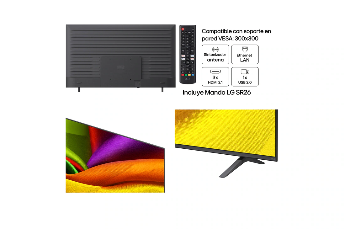 Detalle de LG Nano 75NU8E0B3LA: Smart TV 4K UHD de 75" (2026)