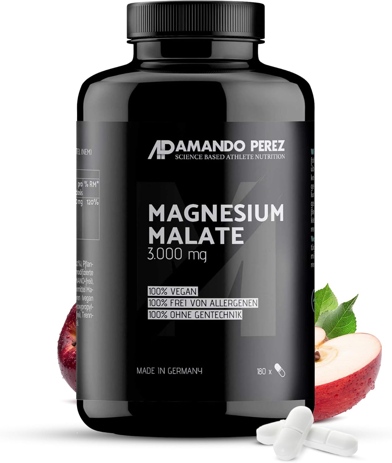 Detalle de Amando Perez Magnesium Malat 3000 mg 450 mg Magnesium pro Tag 🍊