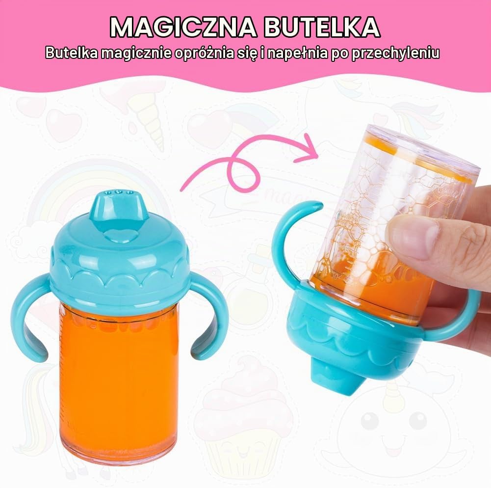 Thumbnail 6 de Aolso Magic Baby – magiczne butelki dla lalek, zestaw 2 szt., różowo-niebieskie