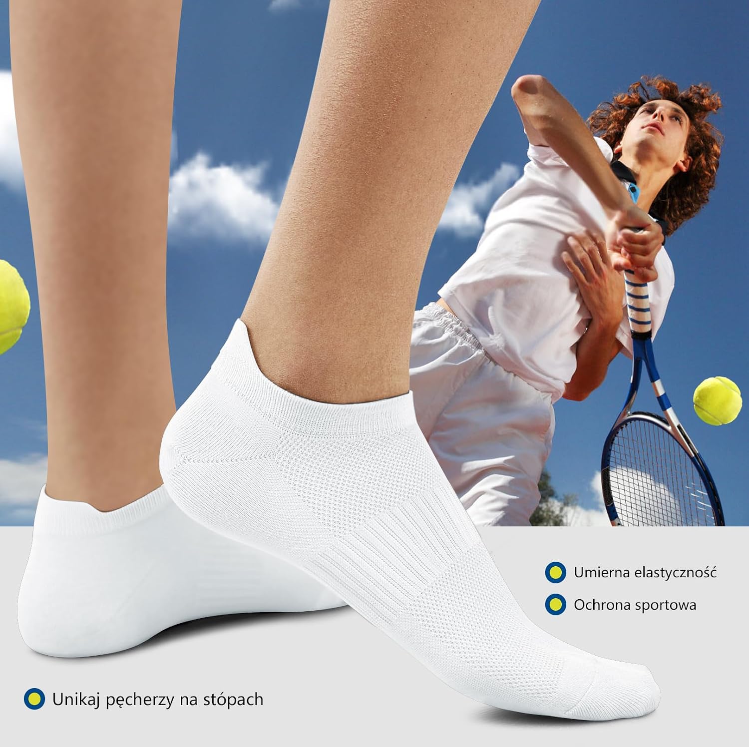 Thumbnail 1 de Fullluwaa – krótkie skarpety sportowe do sneakersów, bawełniane, 10 par