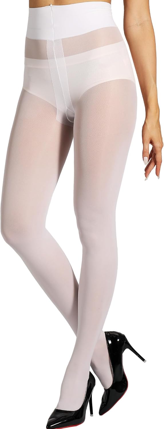 Detalle 2 de HOTBOSS 40D Semi-Sheer Tights, High-Waist Rip-Resistant Pantyhose