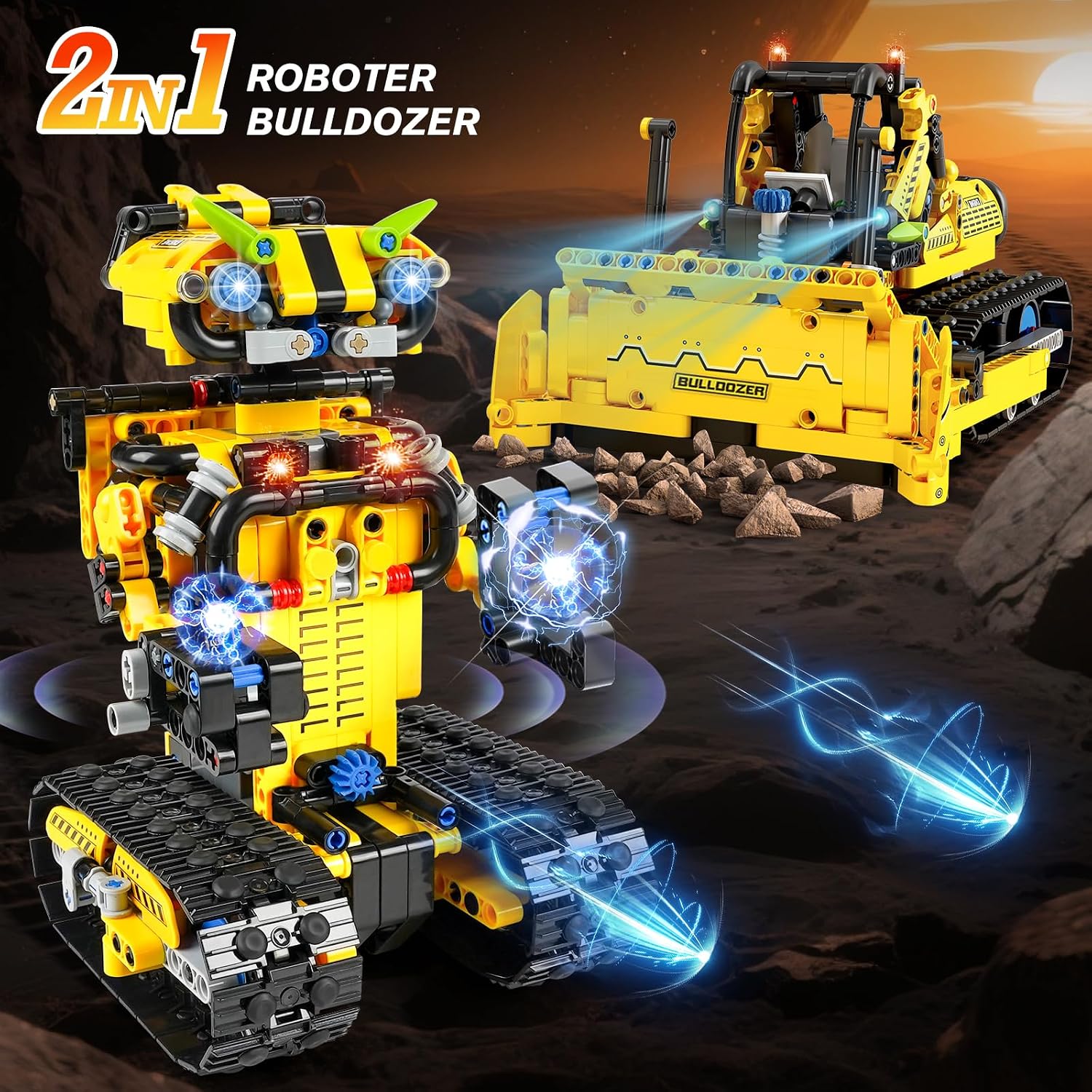 Detalle 2 de HiWEEGO 730 Teile ferngesteuerter Roboter đ€