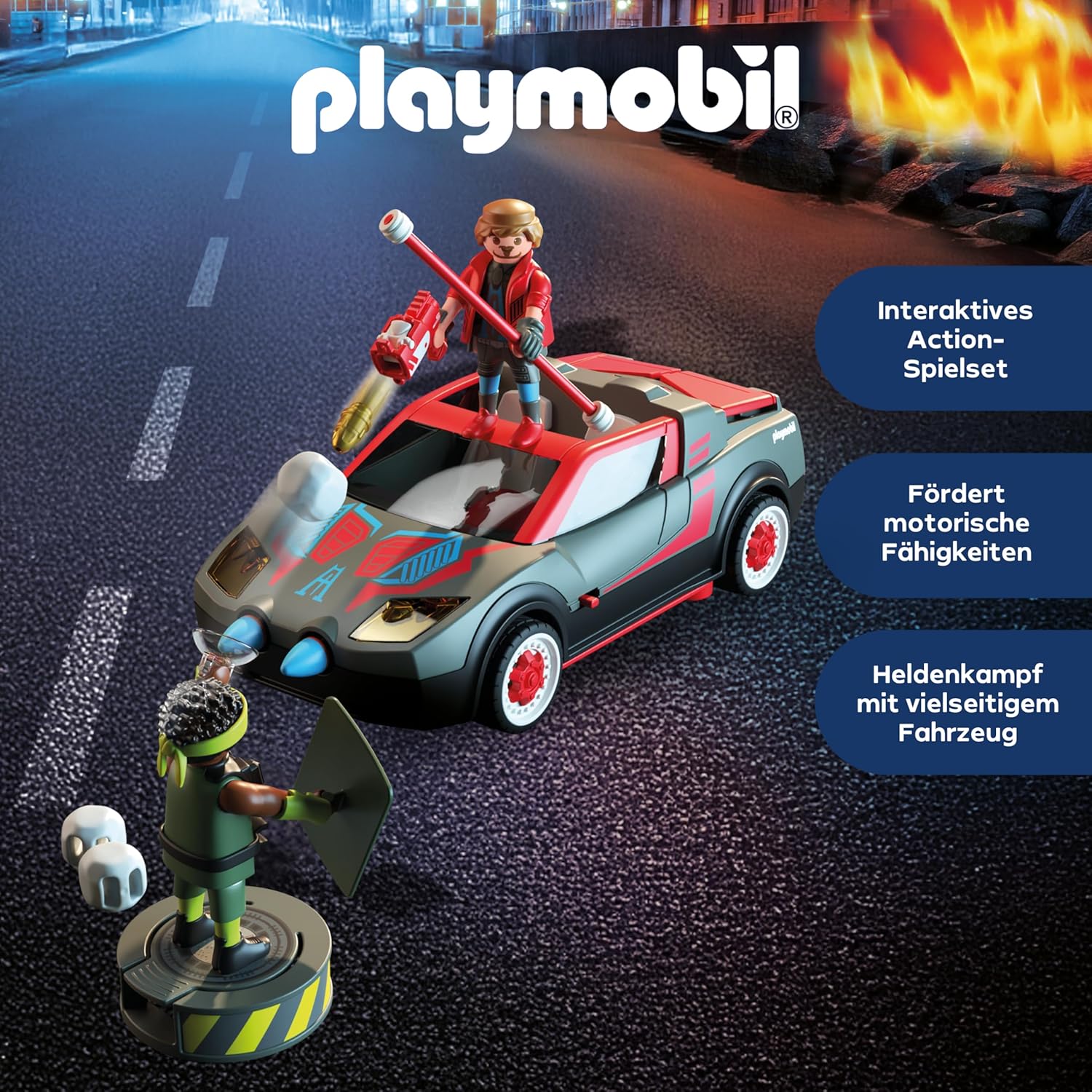 Thumbnail 2 de PLAYMOBIL Heroes 71832 Helden-Multifunktionsfahrzeug mit Schussfunktion (Adam Maxx gegen Revolt) für Kinder ab 4/5 Jahren