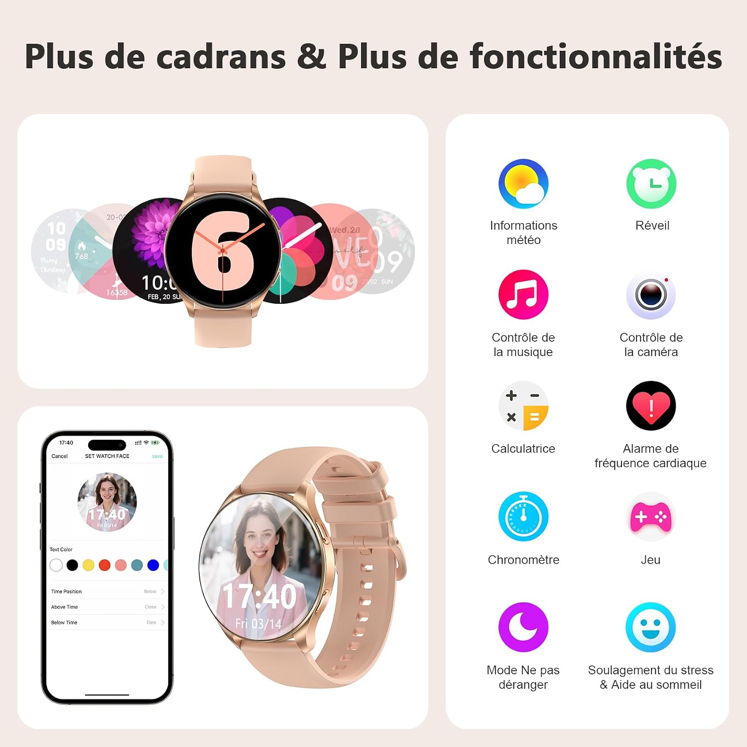 Thumbnail 5 de Blackview Montre Connectée Smartwatch 1.43" AMOLED