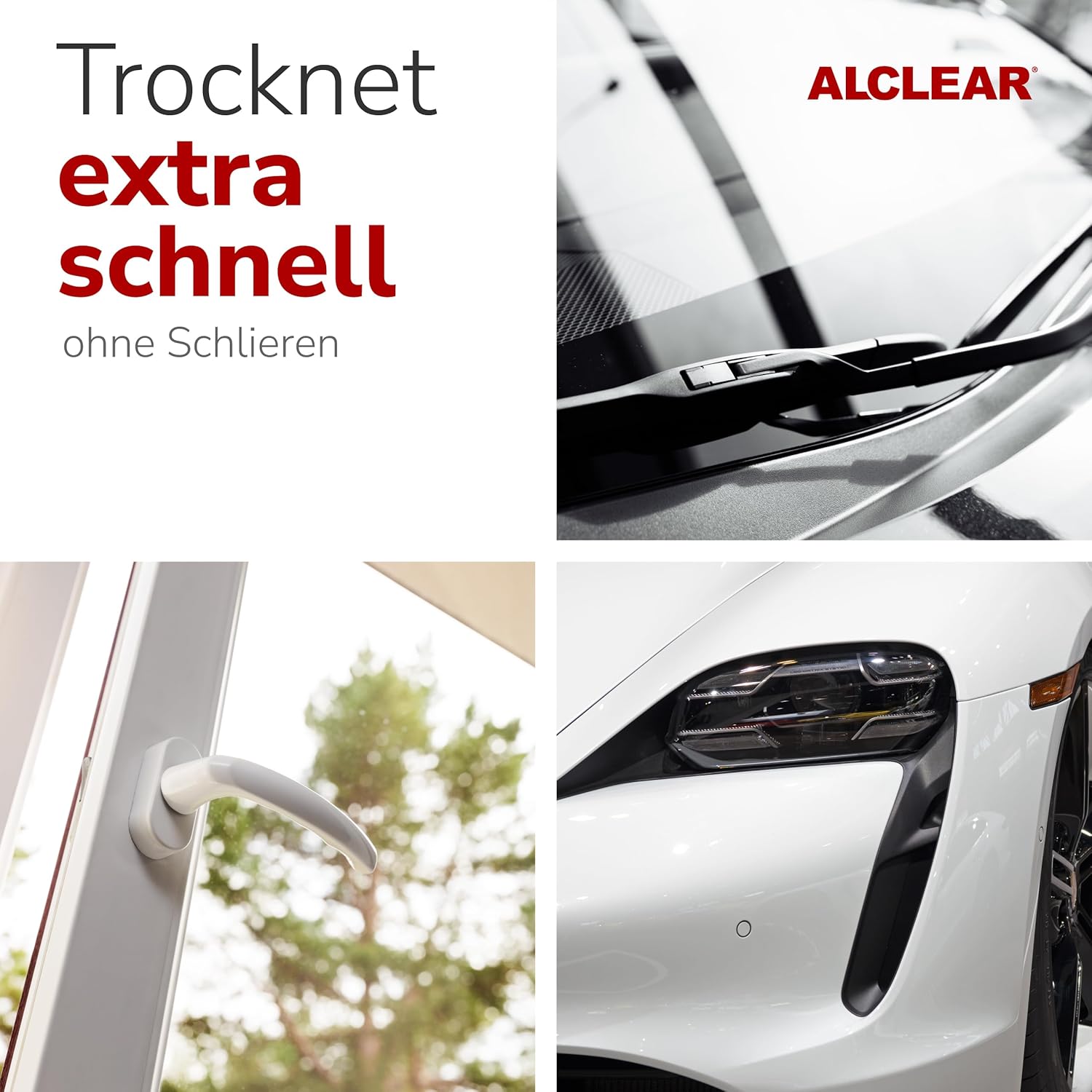 Thumbnail 4 de ALCLEAR 820002 Mikrofasertuch Set Fenster – 2-teilig (Fenstuch 60x45 cm, Trockentuch 60x40 cm) für streifenfreie Reinigung