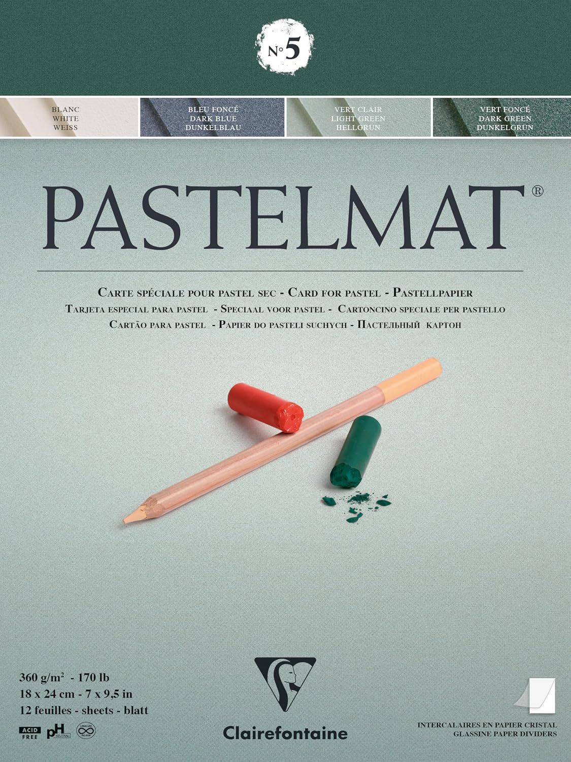 Thumbnail 5 de Clairefontaine 96005C Blocco Pastelmat 18x24