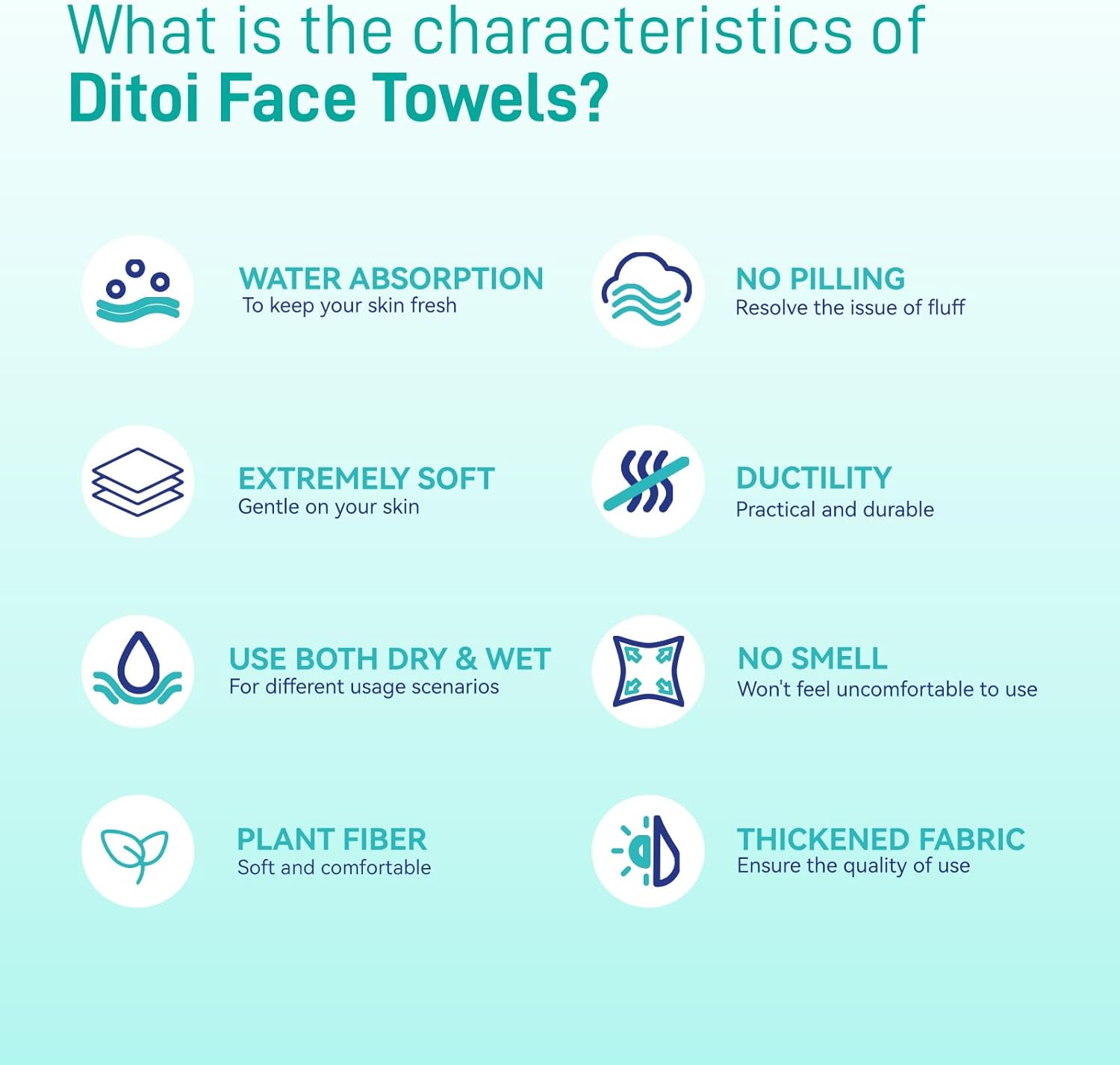 Detalle de Disposable Face Towels 10x12, 150 count