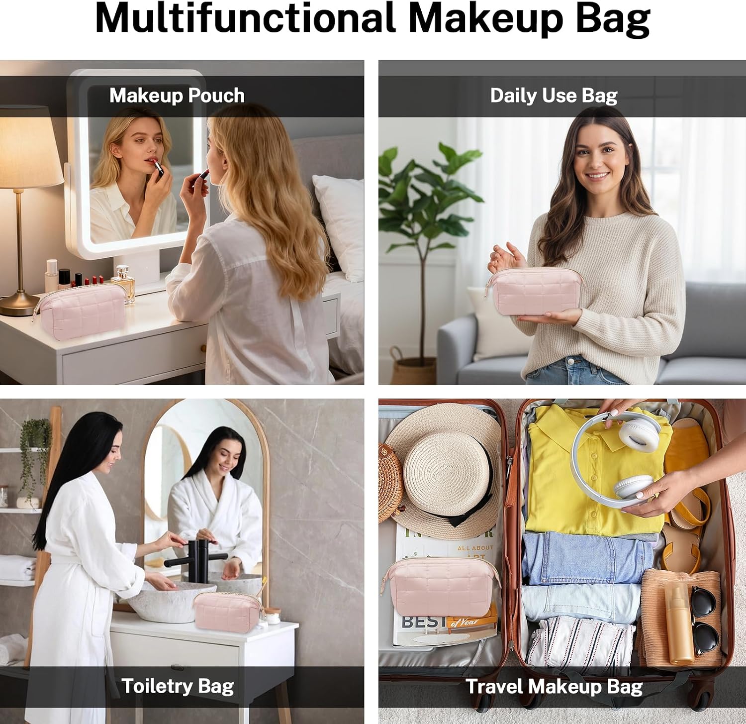 Thumbnail 4 de LJCZKA Large Portable Makeup Bag: Spacious, Wide-Open Design for Travel