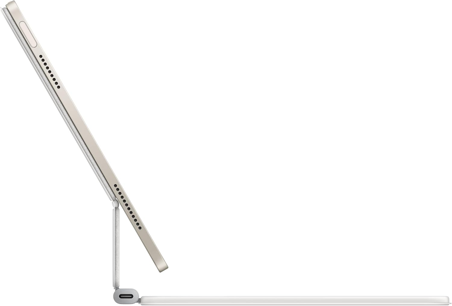 Detalle de Apple Magic Keyboard Case für das 11" iPad Air (M3) – integriertes Trackpad-Keyboard in Weiß