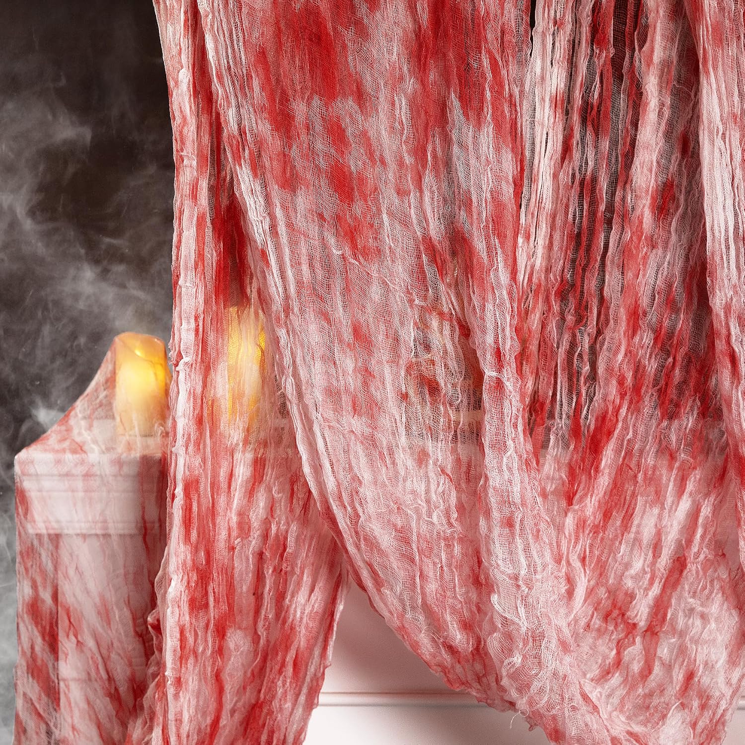 Detalle de RunNico RunNico01 Halloween Creepy Cloth, Red Stretch Gauze, 400 x 85 in