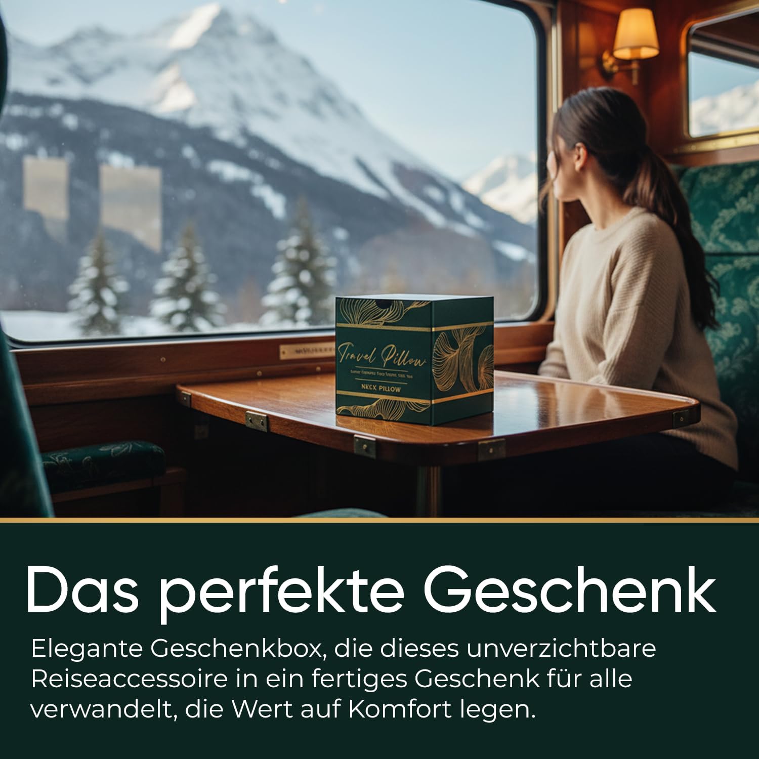 Thumbnail 6 de Proglobe Luxe Memory-Schaum Reisekissen (Aschschwarz) – kompaktes Nackenkissen mit Kinnstütze für lange Strecken