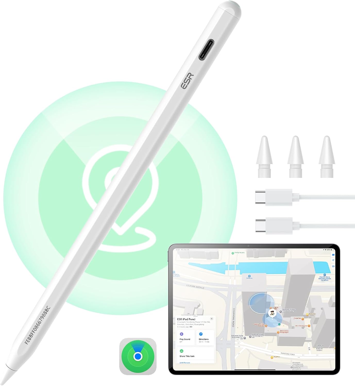 Detalle de ESR Geo Digital iPad Pencil compatible with iPad, 2018–2025 ✏