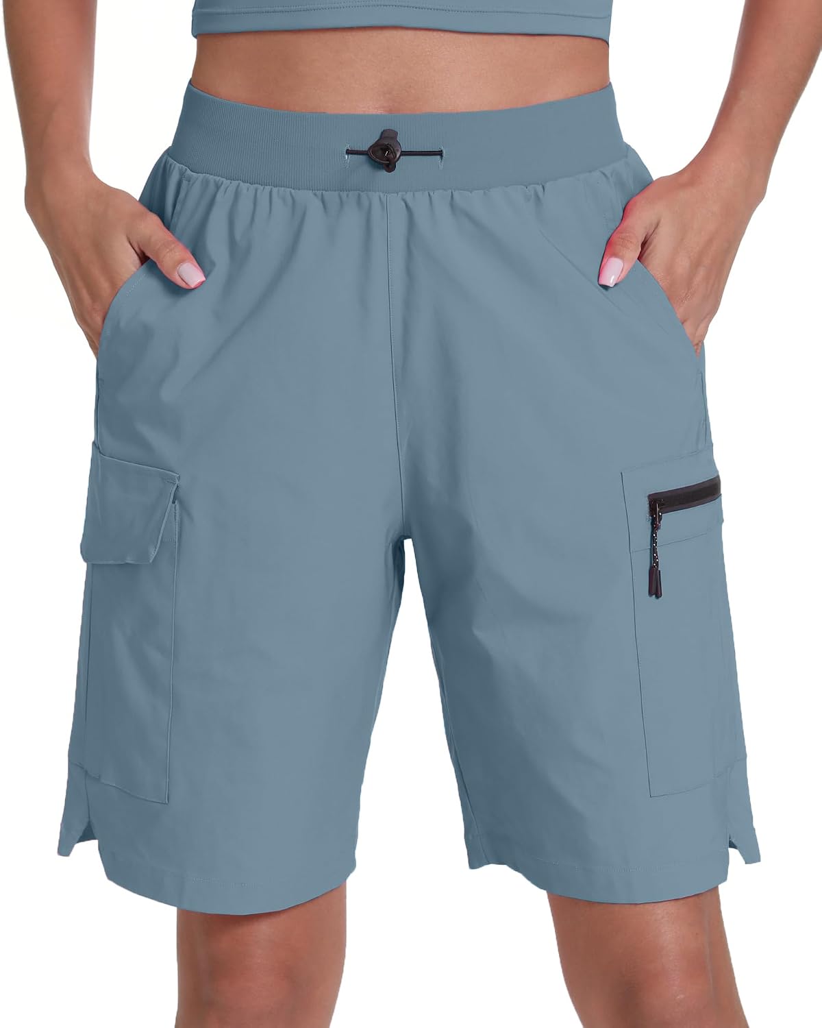 Detalle de zsenoxaxi Women's Hiking Cargo Shorts, Lightweight Quick-Dry with 4 Pockets
