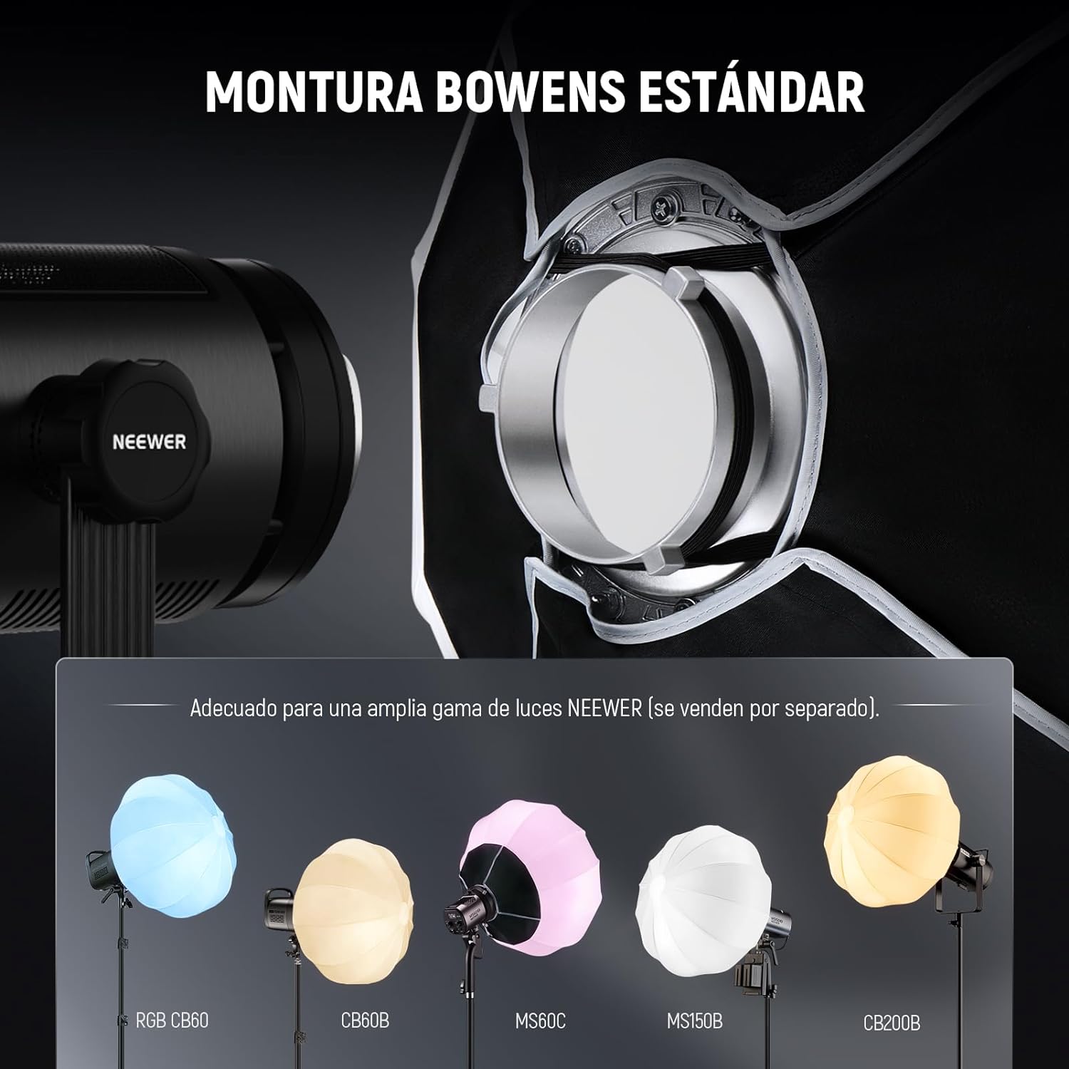 Thumbnail 4 de NEEWER NS15L Softbox Linterna 26" Difusor 360°