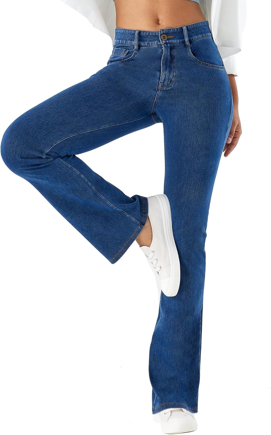 Thumbnail 5 de LaiEr Women's High Stretch Yoga Jeans: Skinny with Hip Lifting & Zipper Pockets
