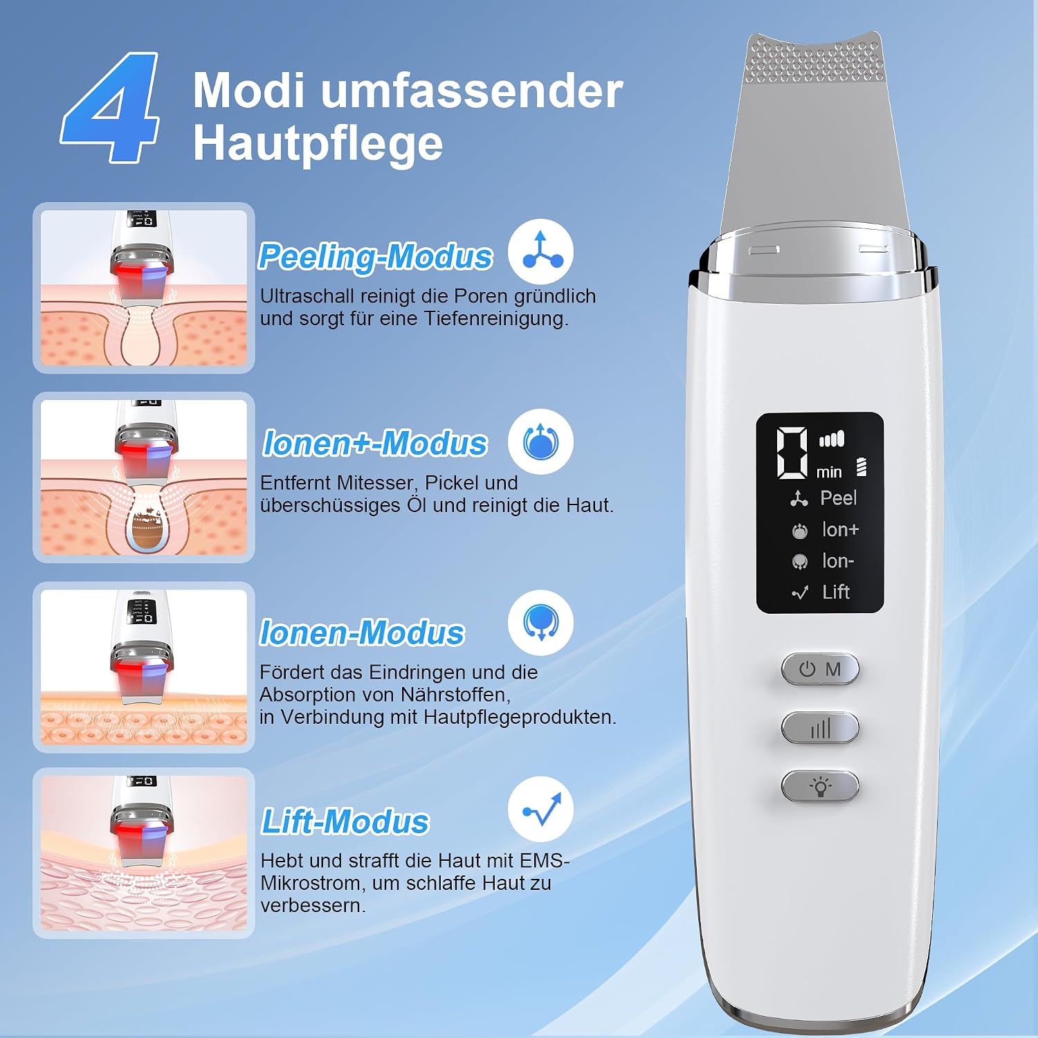 Detalle de Yeerain Skin Scrubber Ultraschall Porenreiniger