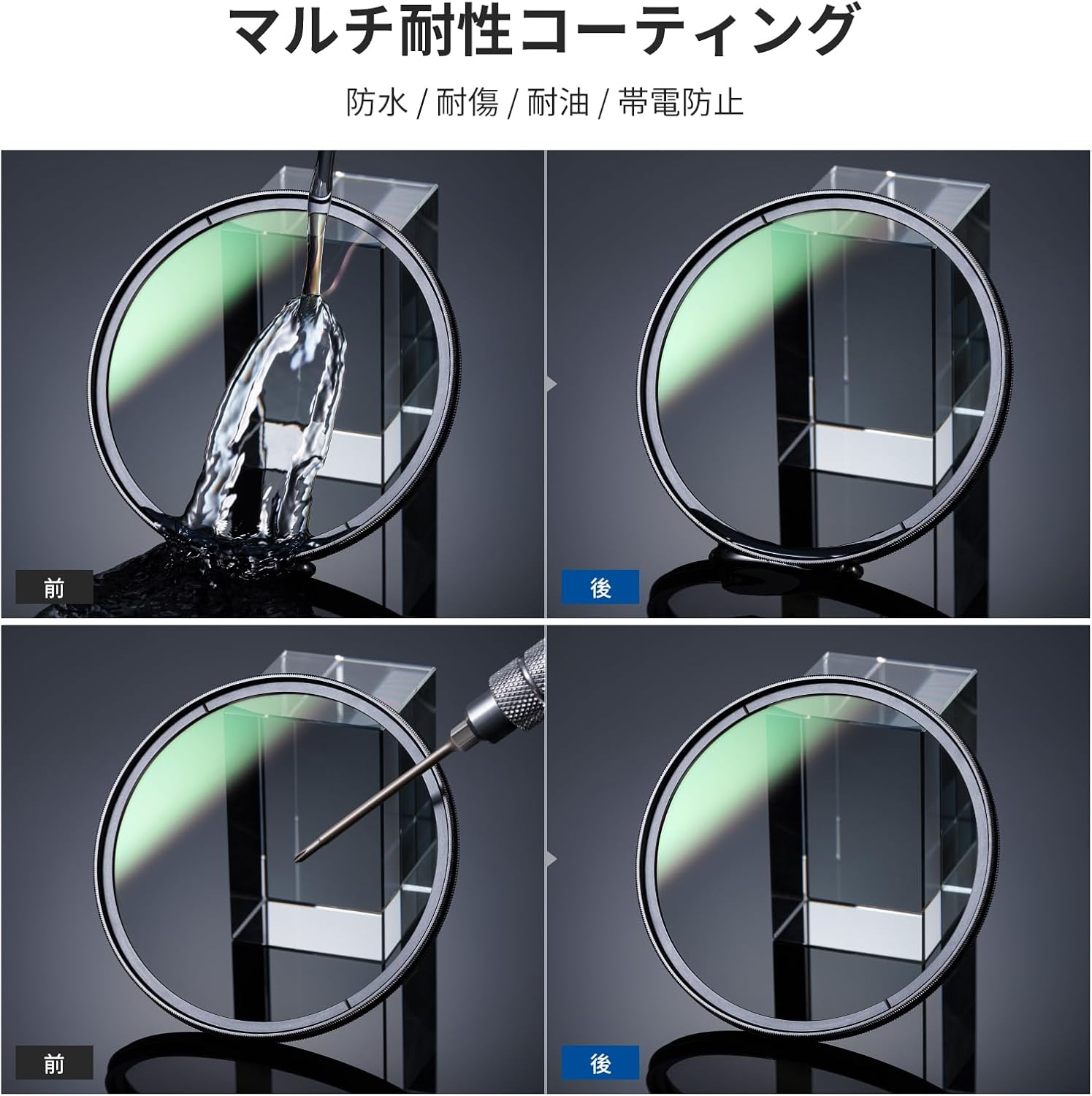 Detalle de NEEWER 49mm CPLフィルター レンズキャップ付き、薄型アルミ枠・ナノコーティング