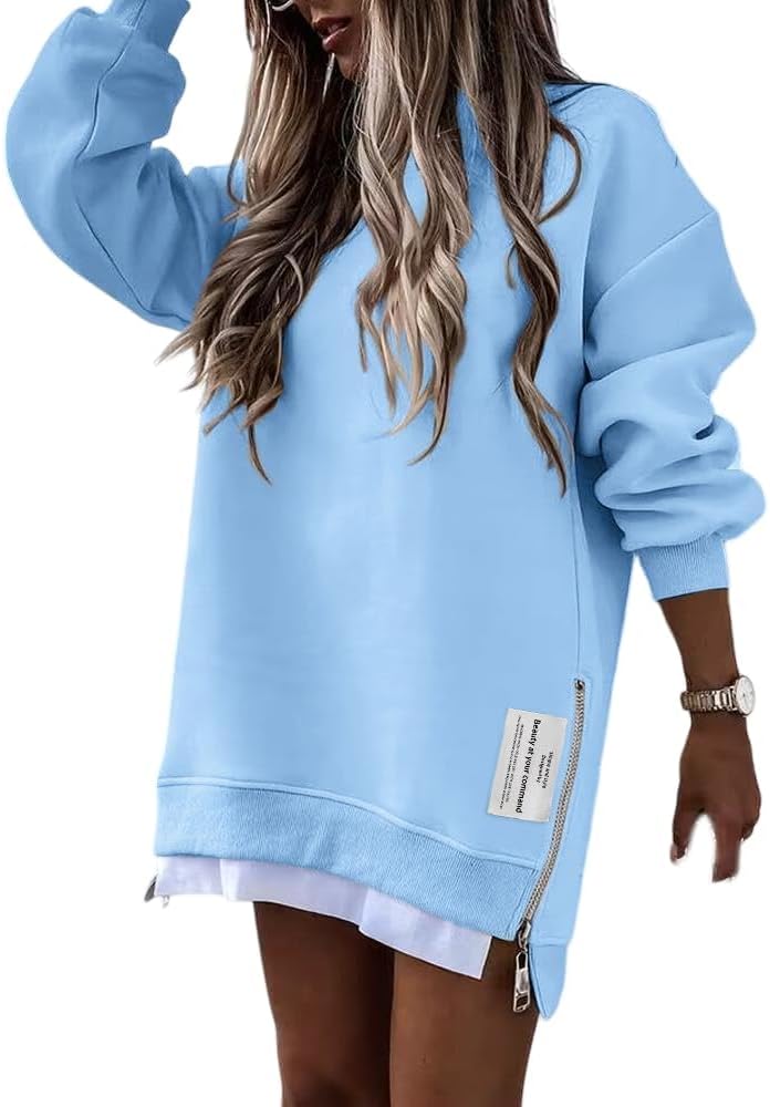 Thumbnail 5 de CHICME Oversized Zip Hem Sweatshirt 97% Polyester
