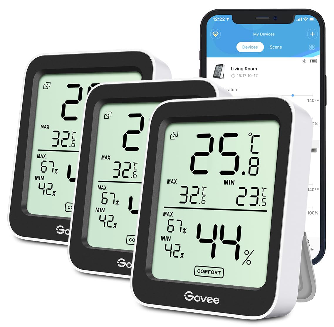 Thumbnail 6 de Govee Room Thermometer Hygrometer 3-inch