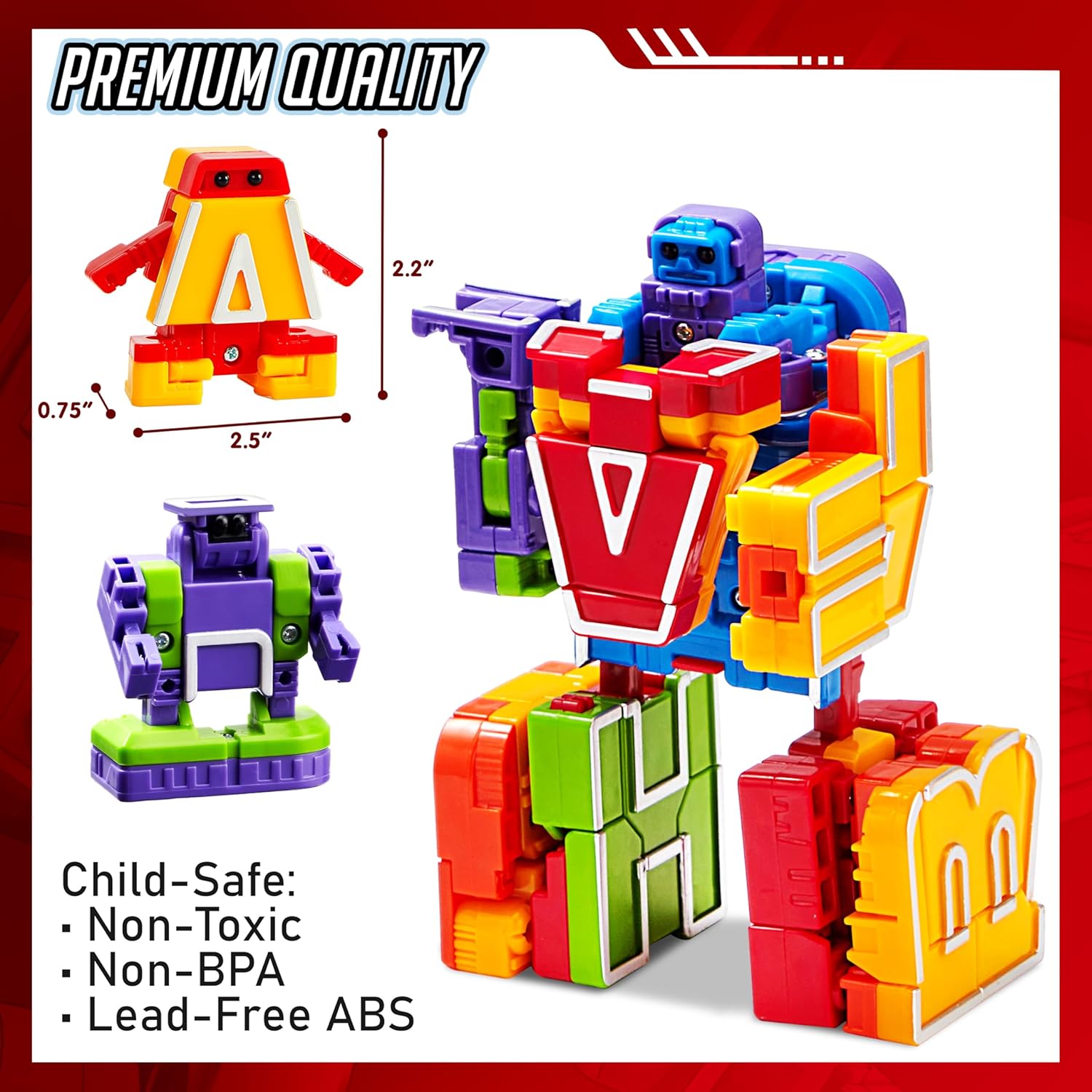 Detalle 2 de JOYIN S.T.E.M. Alphabots Alphabet Robots Learning Toys (ABC Letter Robots)