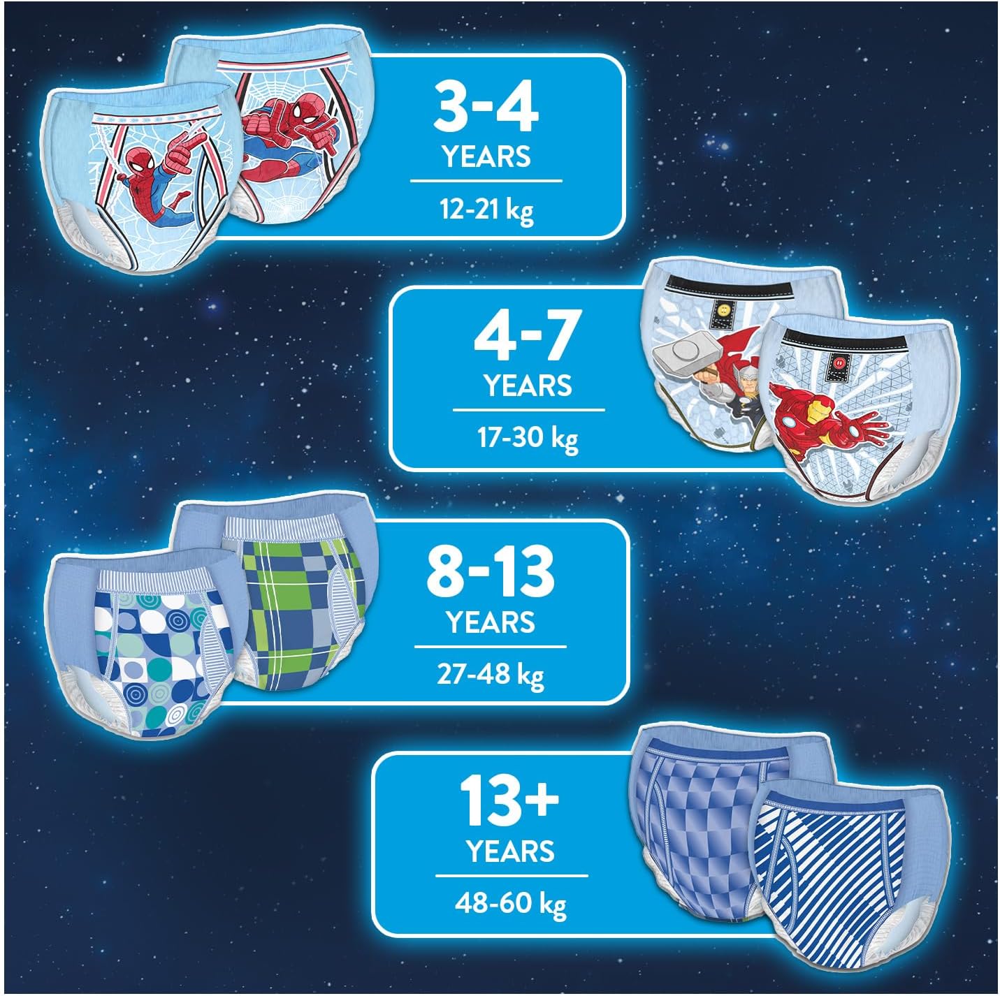 Detalle de HUGGIES DryNites Pyjama Pants for Boys 4–7 Years (17–30kg) – 64 bedwetting pants