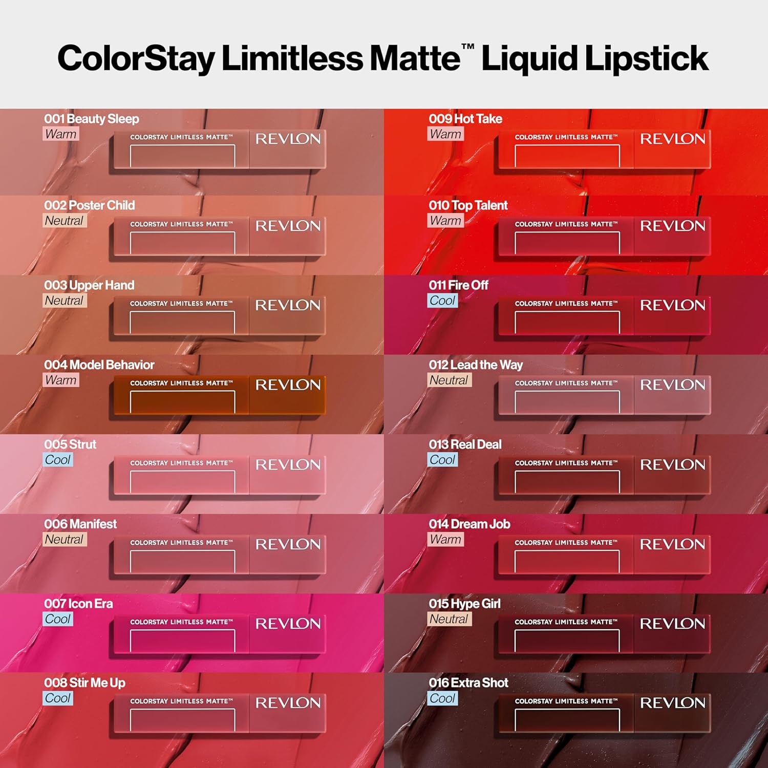 Thumbnail 6 de Revlon ColorStay Limitless Matte Lipstick liquido 011 Fire Off – rossetto opaco vegano, idratazza triplo acido ialuronico