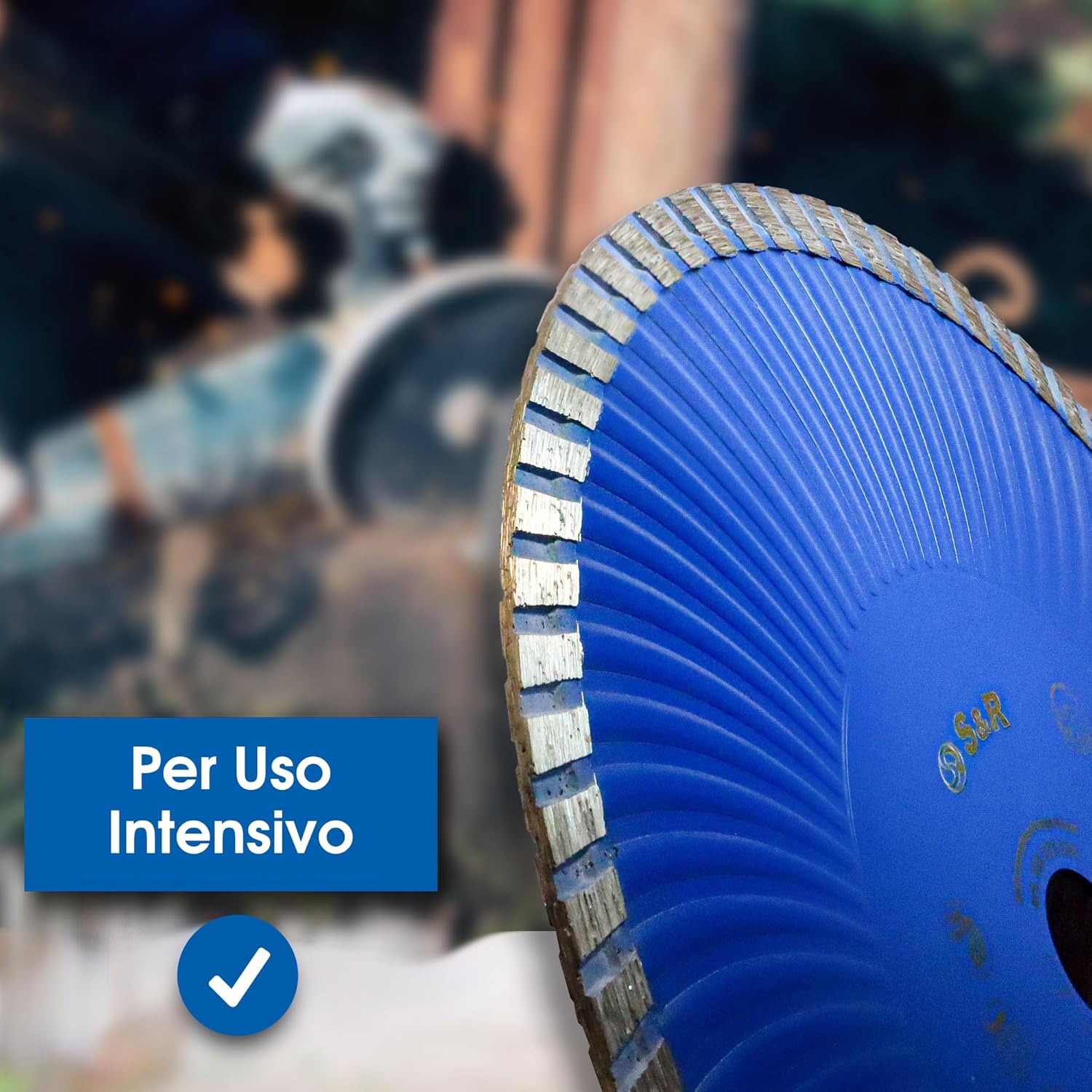 Thumbnail 4 de Disco Diamantato S&R 125 mm per Cemento Armato, Granito e Mattoni – Turbo Professionale
