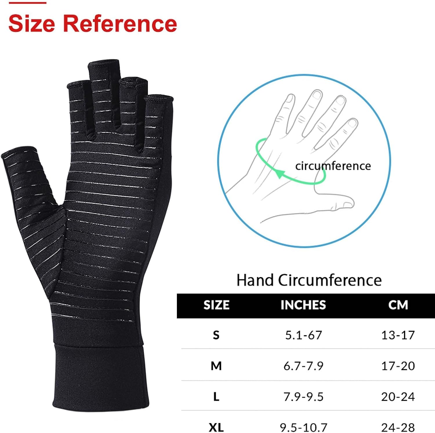 Thumbnail 3 de AovYoo Copper Arthritis Compression Gloves S