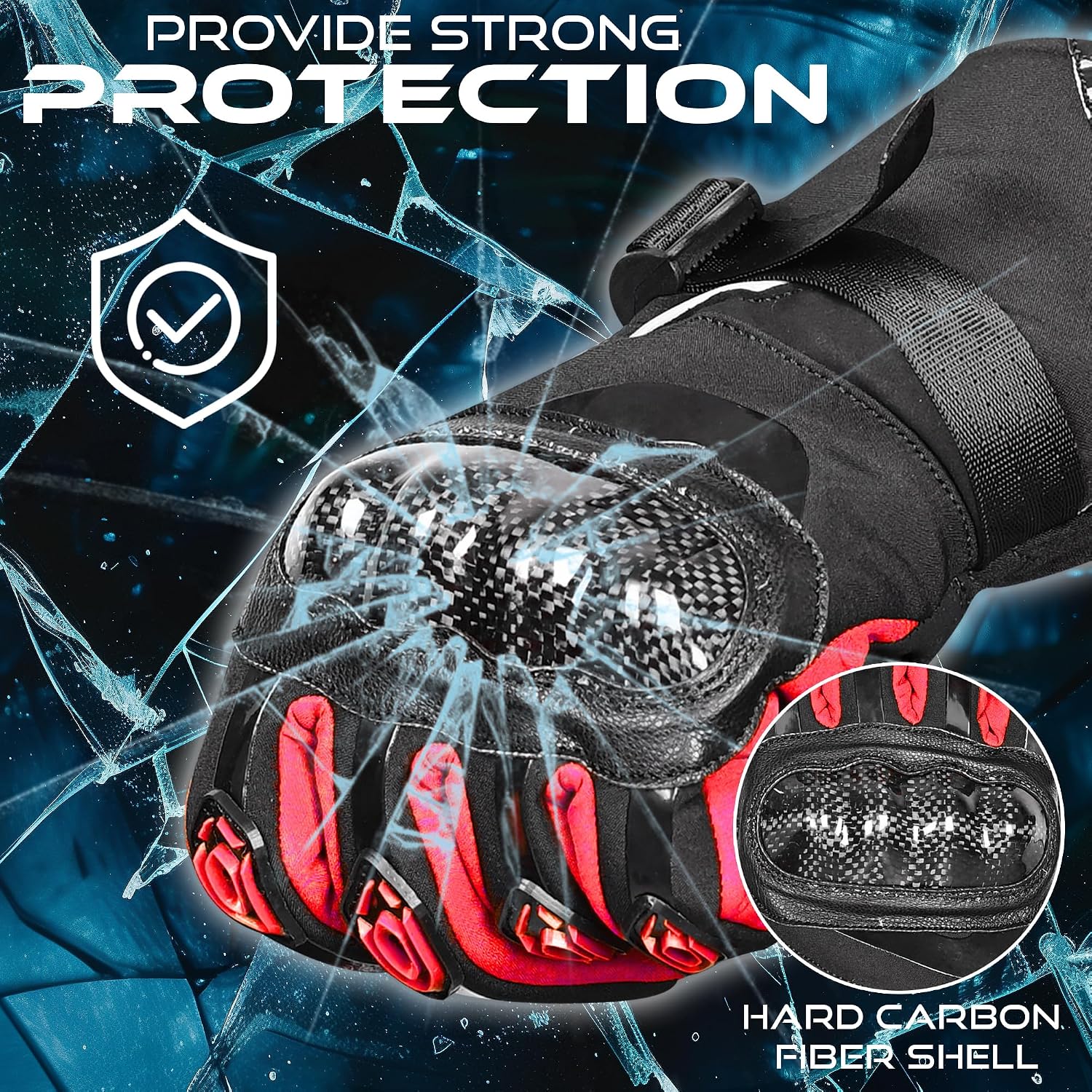 Thumbnail 6 de BEAST RAGE Winter Motorcycle Gloves for Men and Women