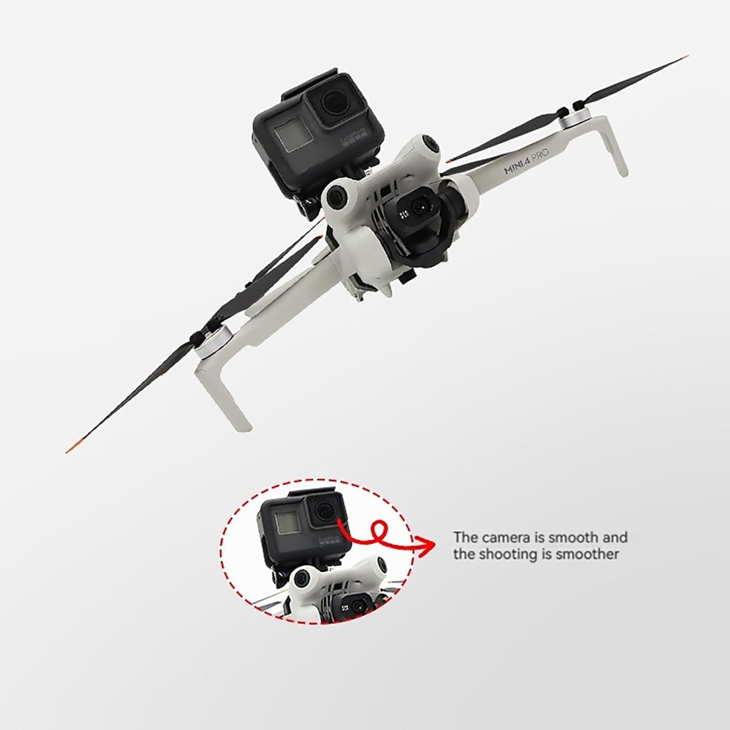 Thumbnail 4 de Action Camera Mount Holder for DJI Mini Series — Gimbal Extension Bracket with 1/4" Screw Adapter