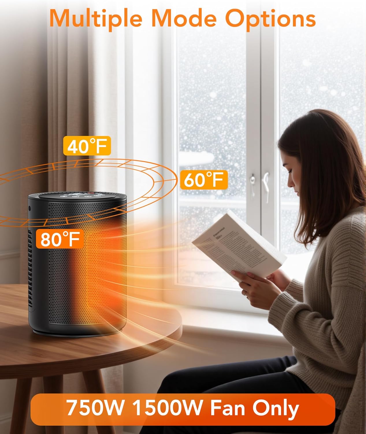 Thumbnail 6 de ZAFRO 1500W Space Heater with Thermostat