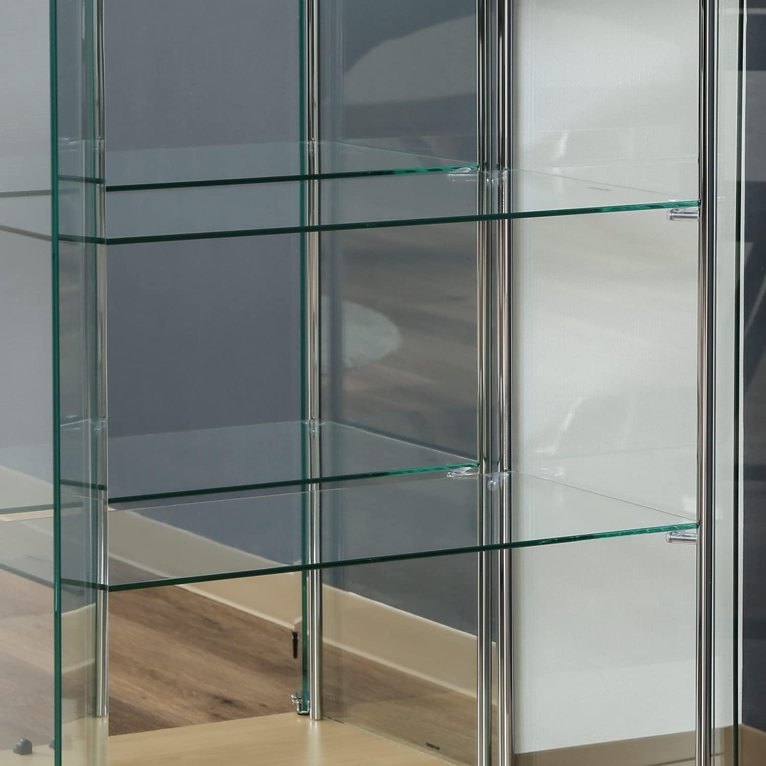 Detalle 2 de 不二貿易 72801 コレクションケース 3段 幅60.5cm 背面ミラー・ナチュラル