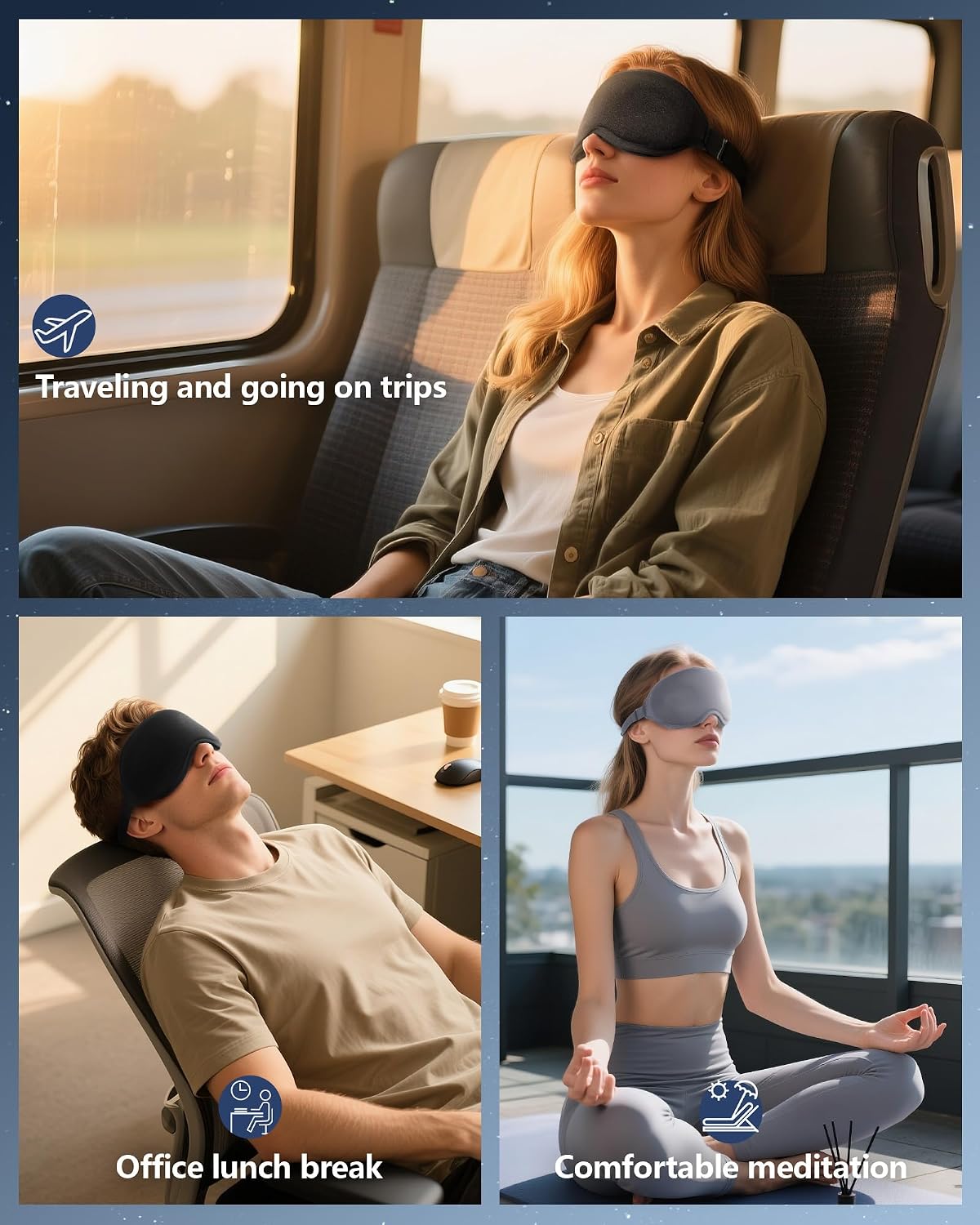 Thumbnail 5 de Aosun Sleep Mask 2-pack 100% blackout eye mask ๐ด
