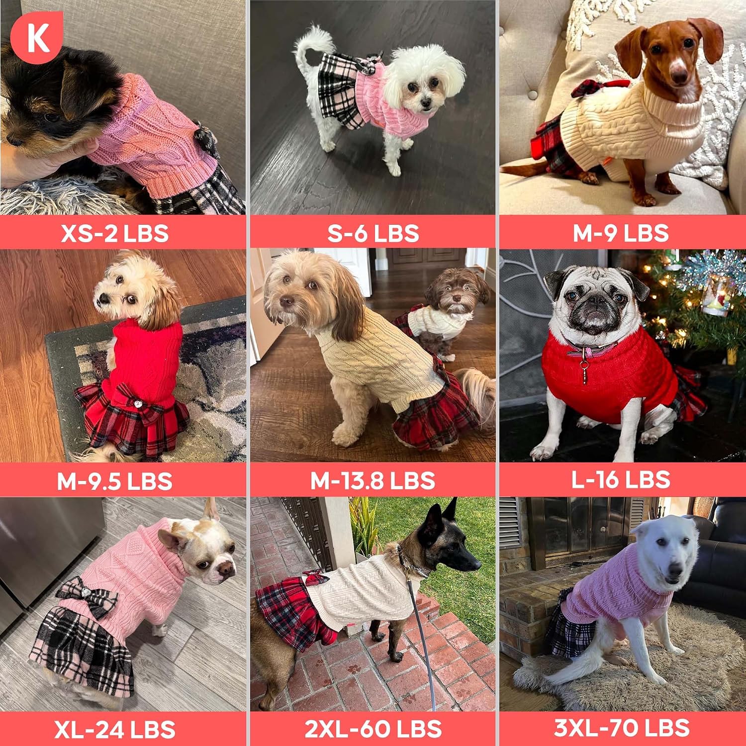Detalle 1 de KYEESE Dog Sweater Dress Acrylic Knit