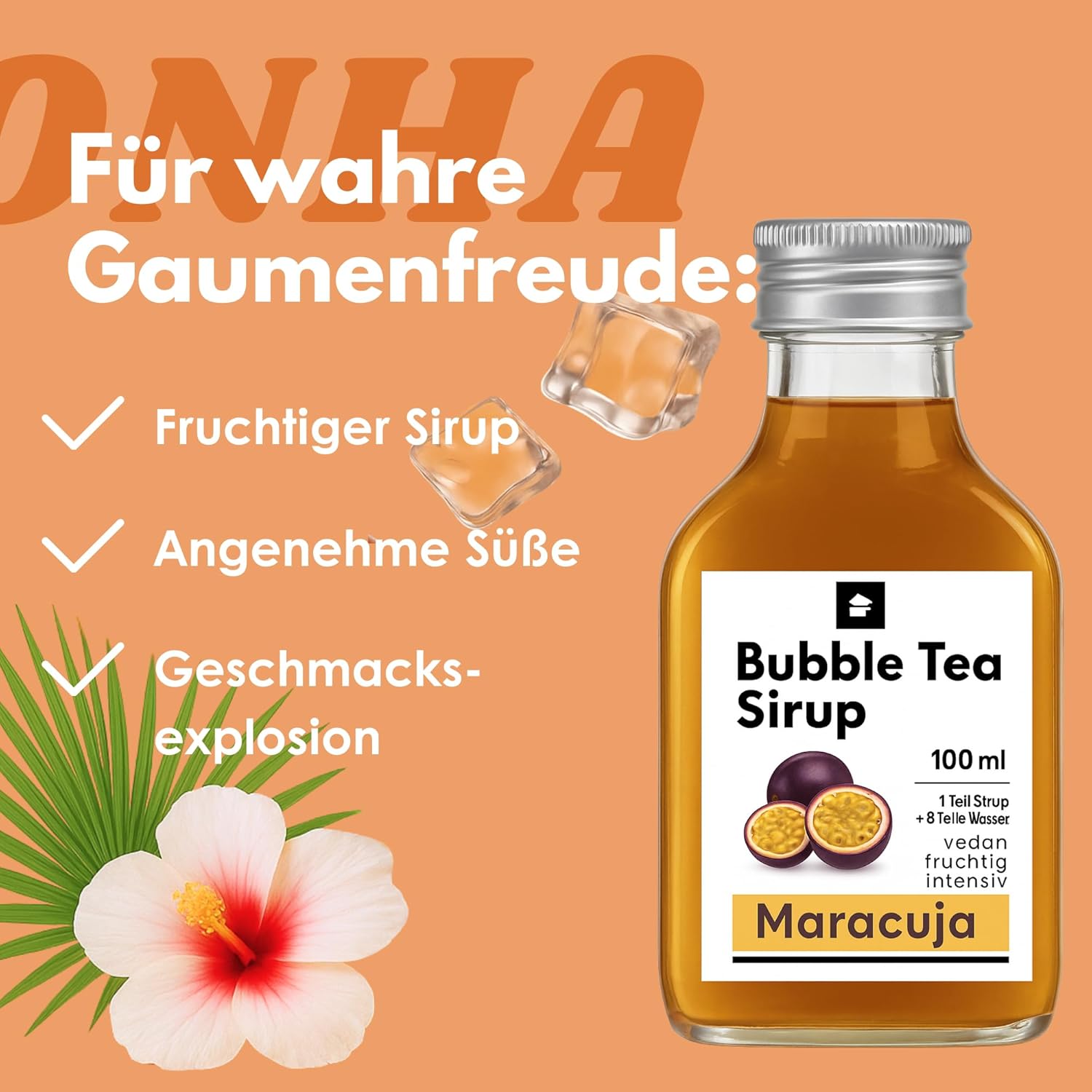 Thumbnail 2 de ONHA Bubble Tea Sirup im 3er Pack (Maracuja, Mango & Exotic Mix) – fruchtige Sirup-Varianten für Getränke
