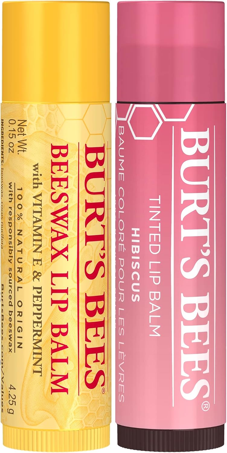 Detalle 2 de Burt's Bees Lip Balm Multipack – Duo économique (2 × 4,25 g) cire d’abeille et hibiscus