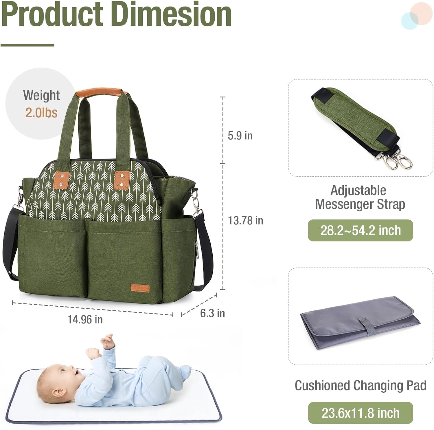 Detalle 2 de Lekebaby Bolso Carro Bebe 38x15x35 cm