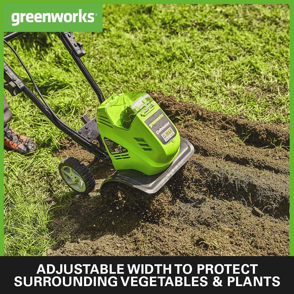 Thumbnail 3 de Greenworks G40TL Cordless Cultivator (Front Tine Tiller) – 25cm Working Width, Tool-Only for Greenworks 40V