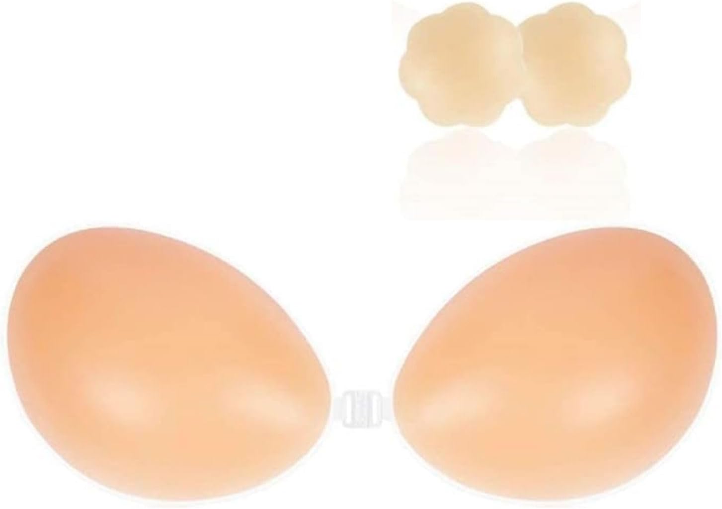 Detalle de Push Up Klebe BH mit Nippelpads – Rückenfrei, Trägerlos und Wiederverwendbar (2 St.)
